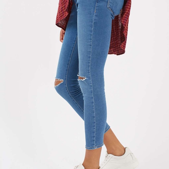 Topshop Denim - Topshop Moto 'Leigh' Ripped Skinny Jeans